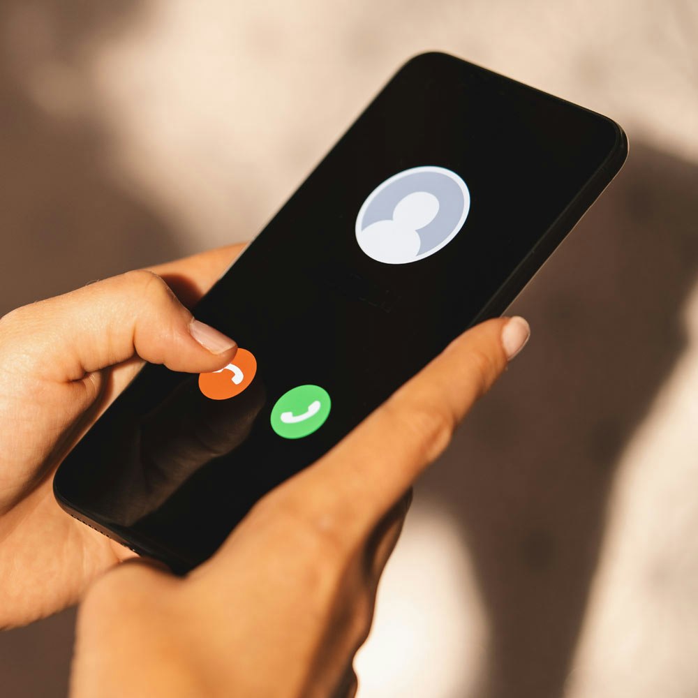 Person blocking a number