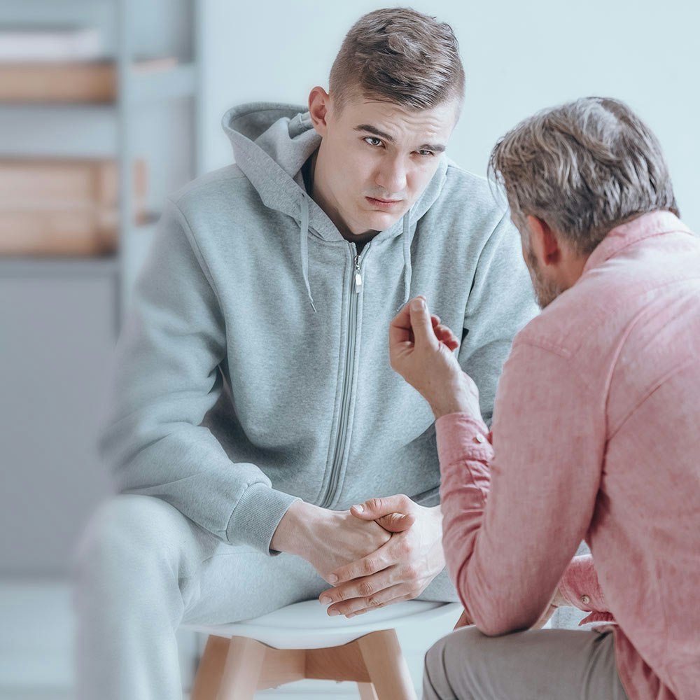 father speaking to son