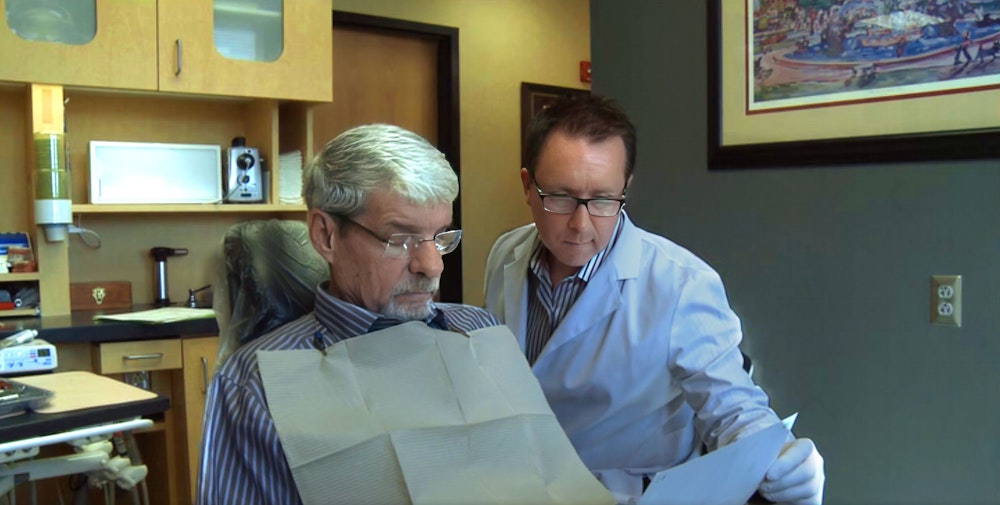 Dr. Goodman consulting with an implant patient