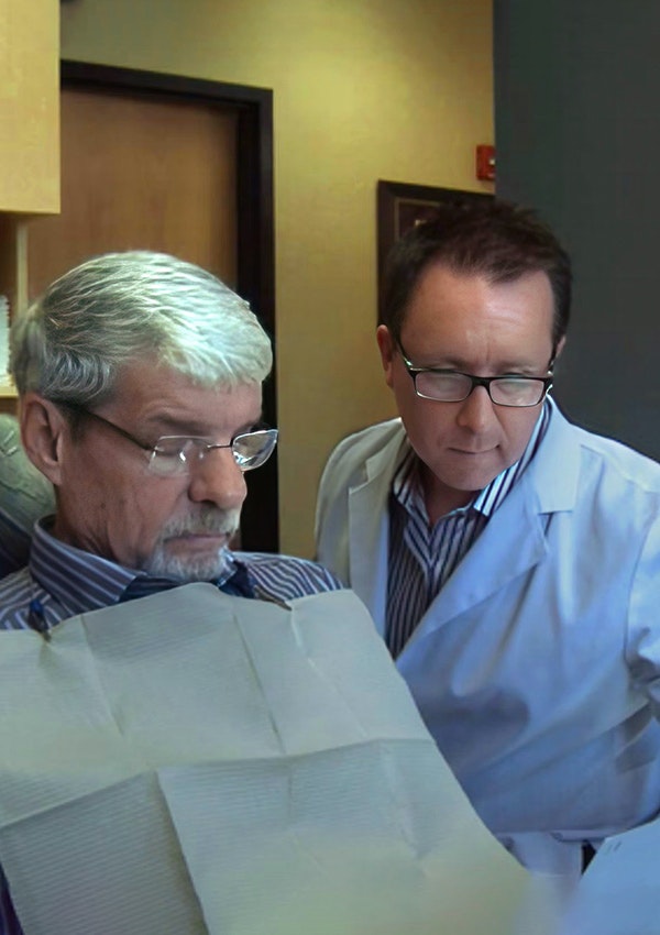 Dr. Goodman working with a patient