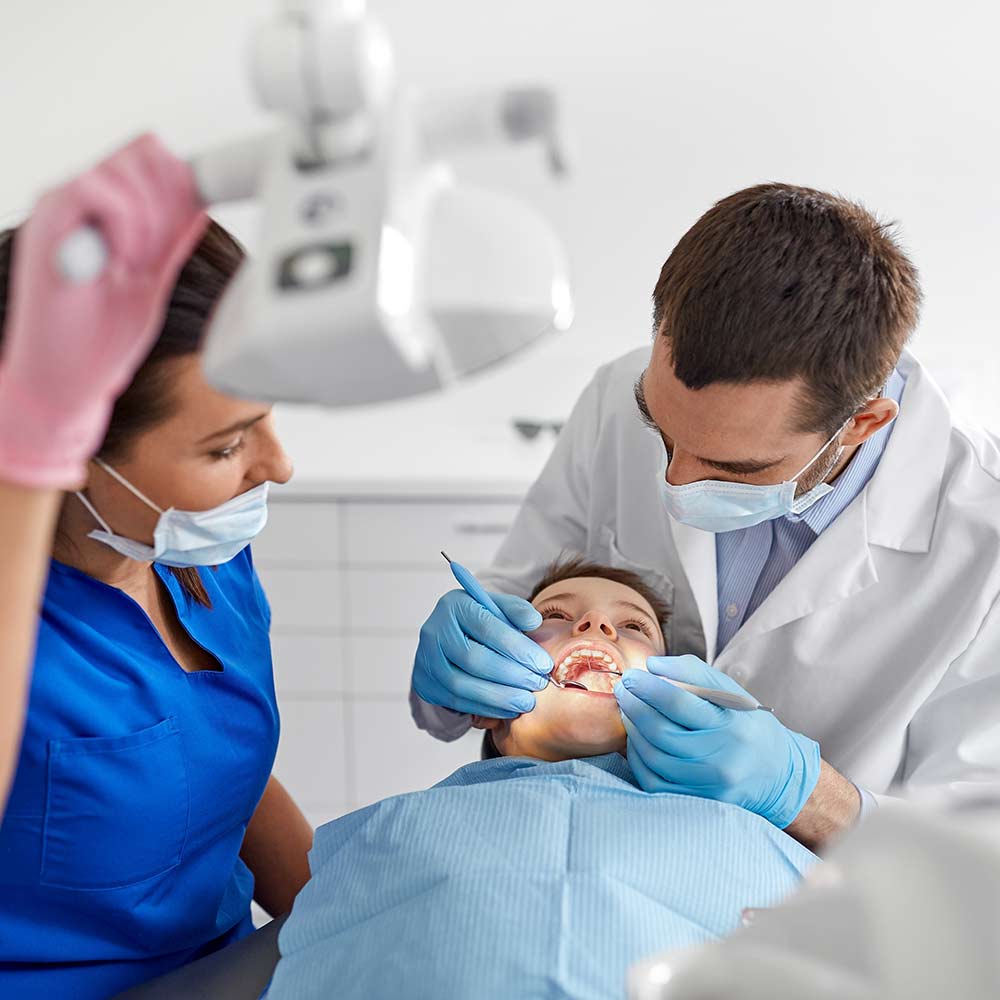 Child at the dentist