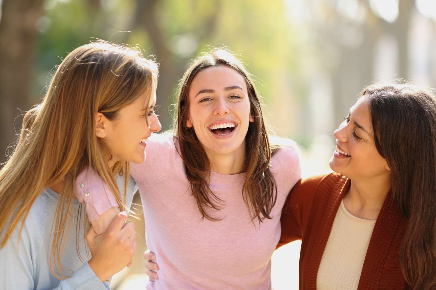 Laughing group of young women