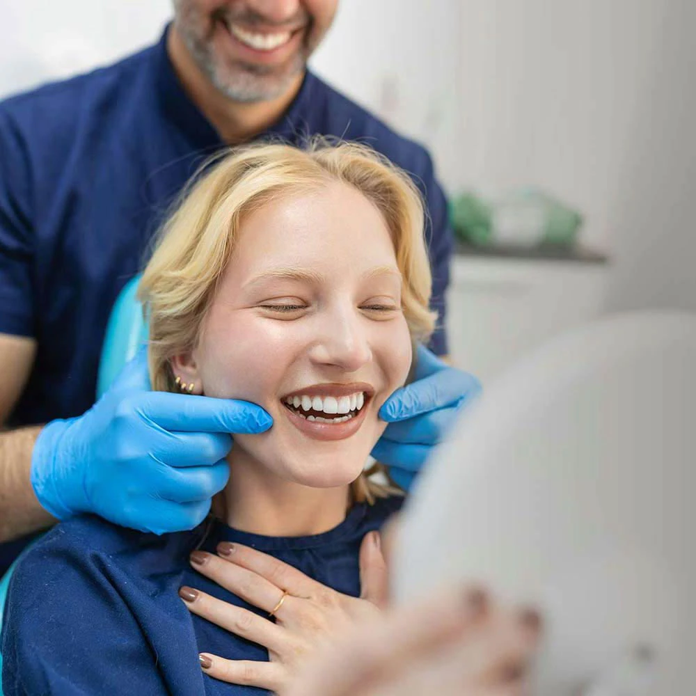 Dentist and patient in a consultation