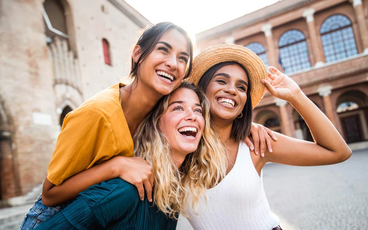 young woman with gorgeous smiles