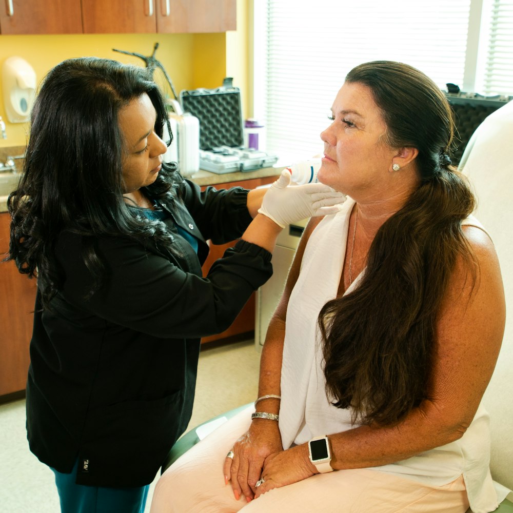 Woman at a weight loss medication consultation
