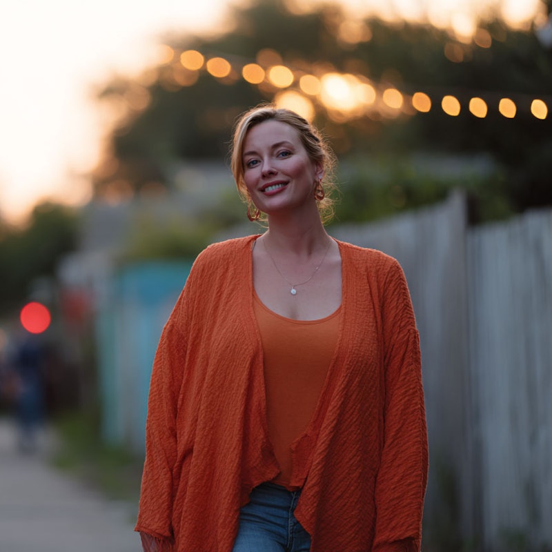 woman in orange