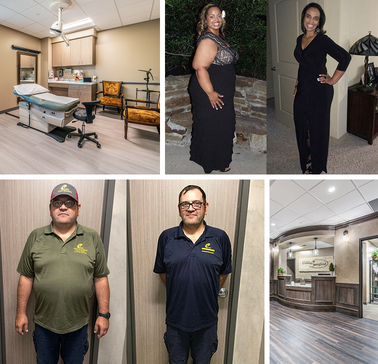 Operating room and our patients before and after bariatric surgery