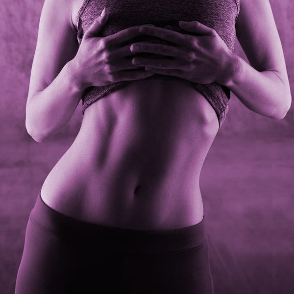 Woman's slim midsection