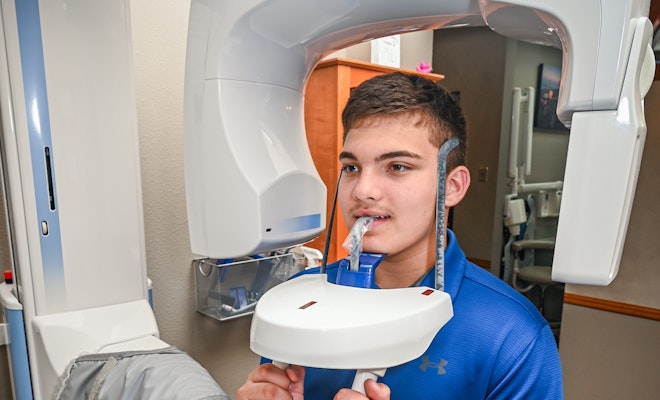 patient getting scanned