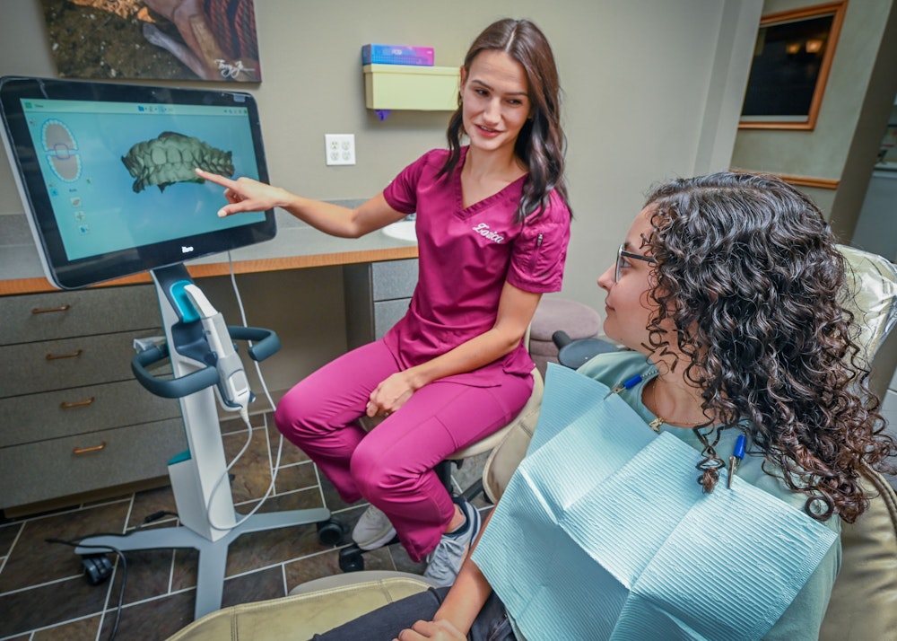 reviewing chairside monitor scans