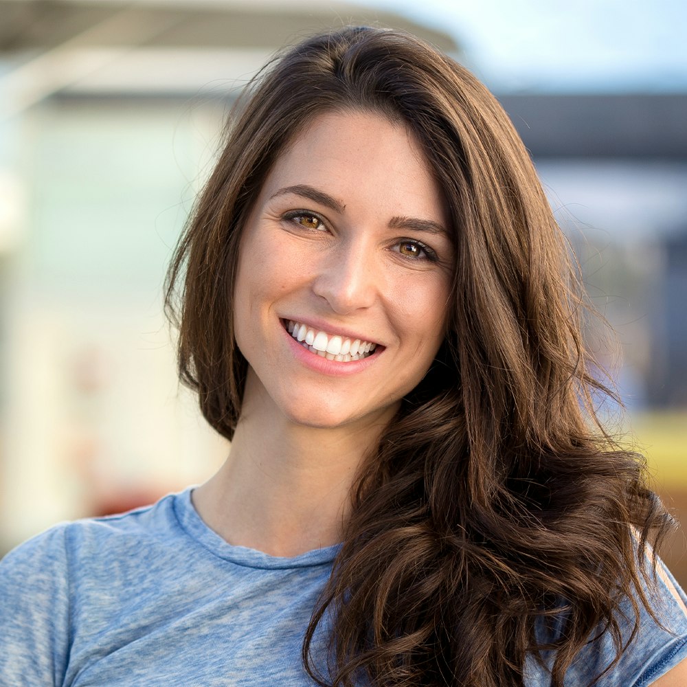 A woman with an attractive smile