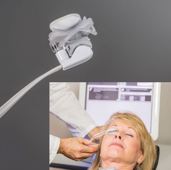 Woman undergoing advanced dry eye treatment