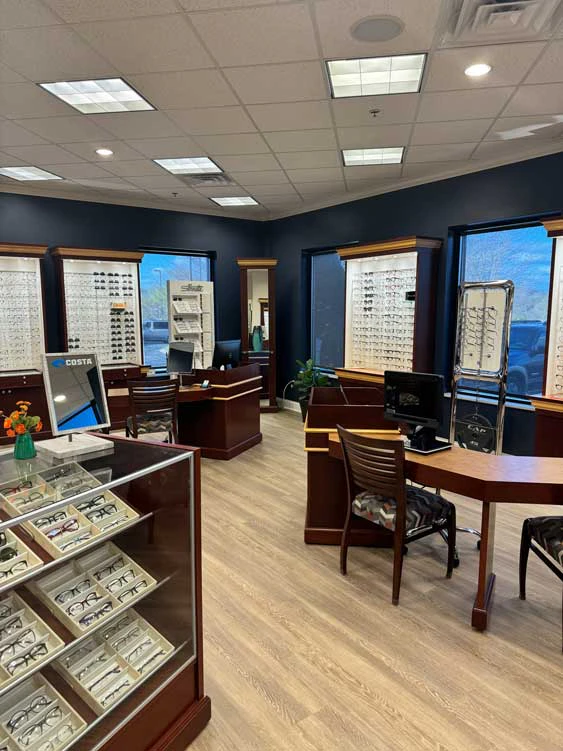 Interior of the Choate Eye Associates optical boutique