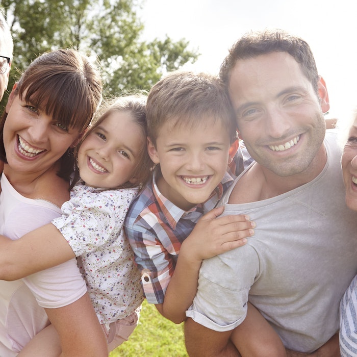 Family out at a picnic