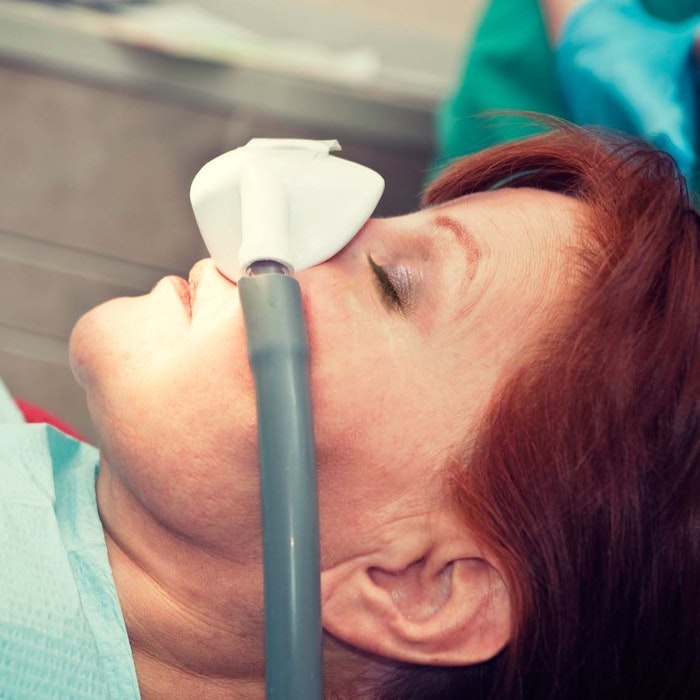 Patient undergoing sedation dentistry