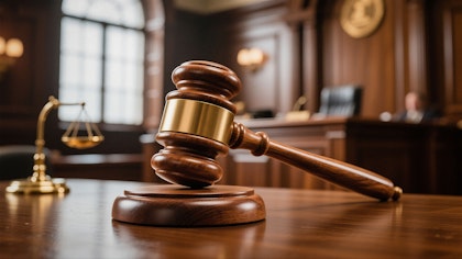 gavel in a courtroom