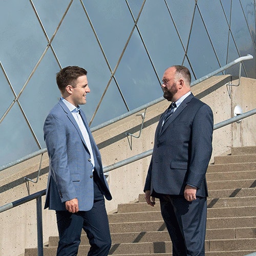 Lawyers talking to each other