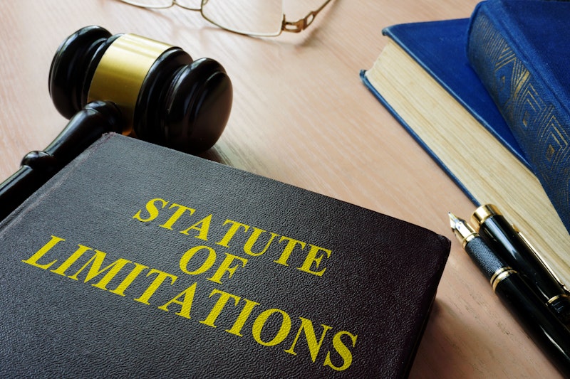law book that says "Statute of Limitations"