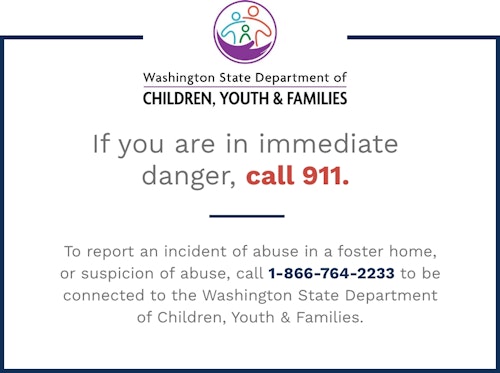 notice and hotlines for reporting foster care abuse