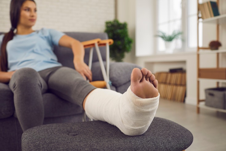 Woman on the couch injured after a motorcycle accident in Tacoma