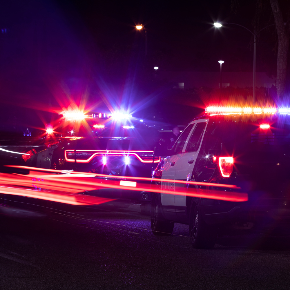 police at the scene of an accident