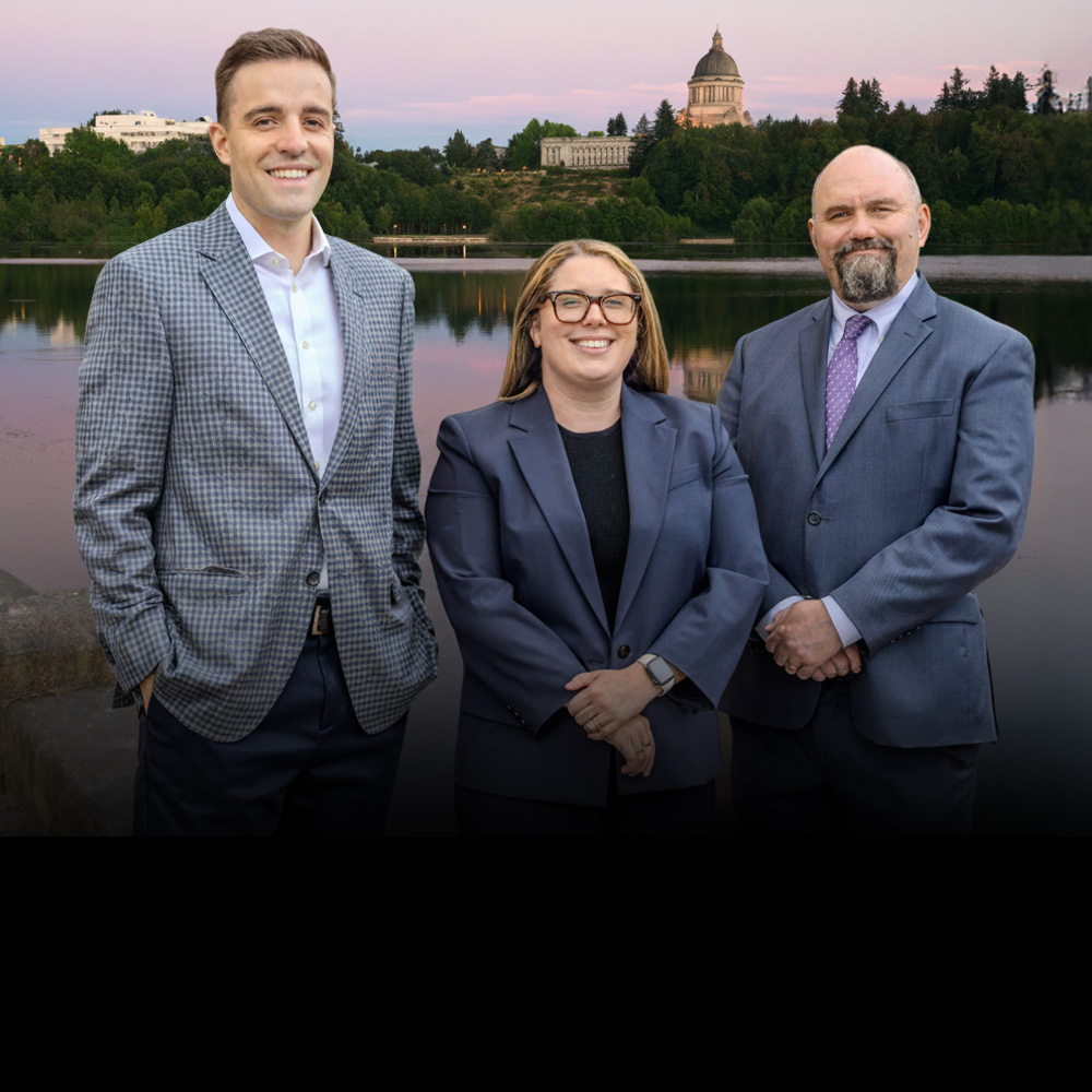 Cole Douglas, Tiffany Wilke, and Loren Cochran in Olympia Washington waterfront