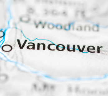 Vancouver on a map