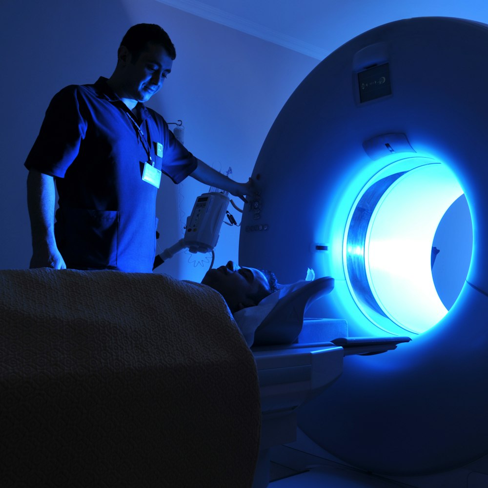 Patient undergoing MRI scan