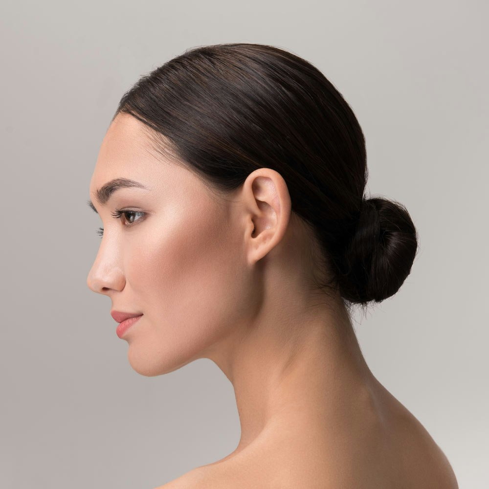 Woman's side profile