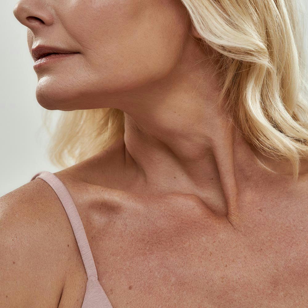 Close up of a woman's neck