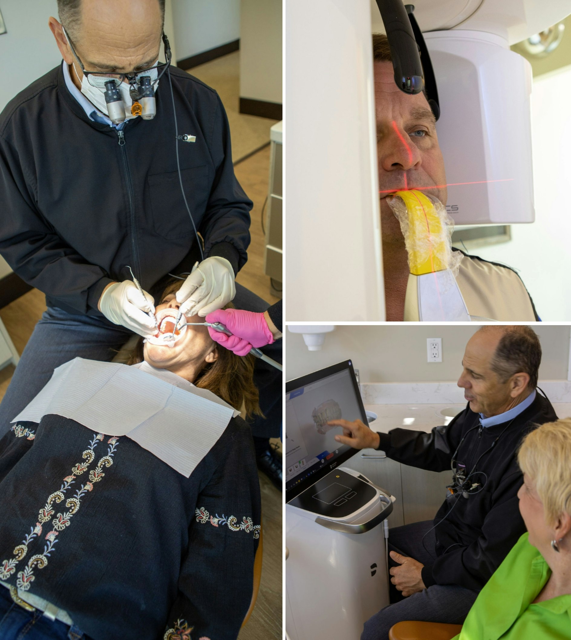 collage of consultation and procedure