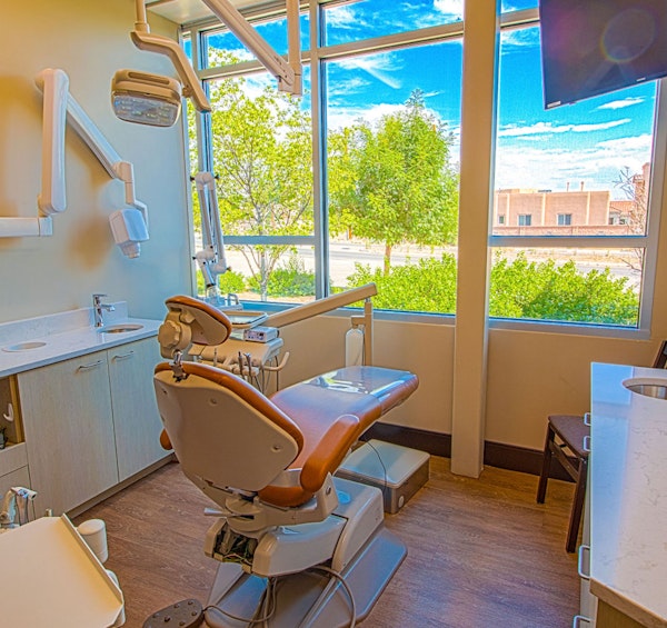 Man smiling in dental chair