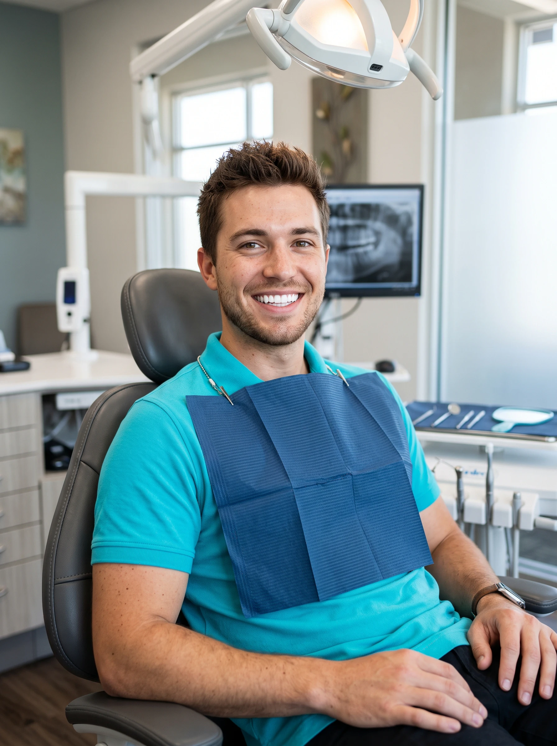 smiling dental patient