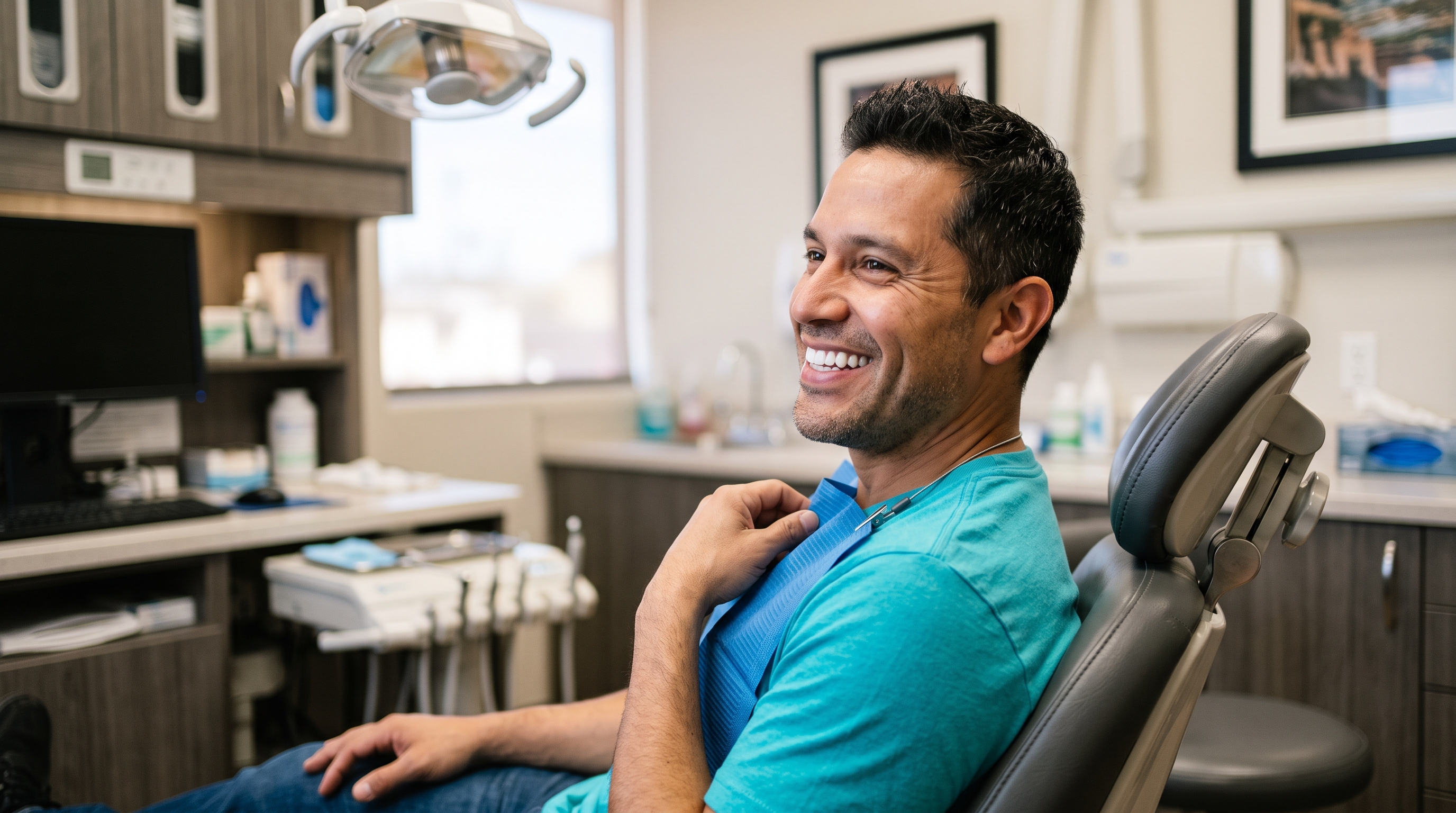 Man in dental office