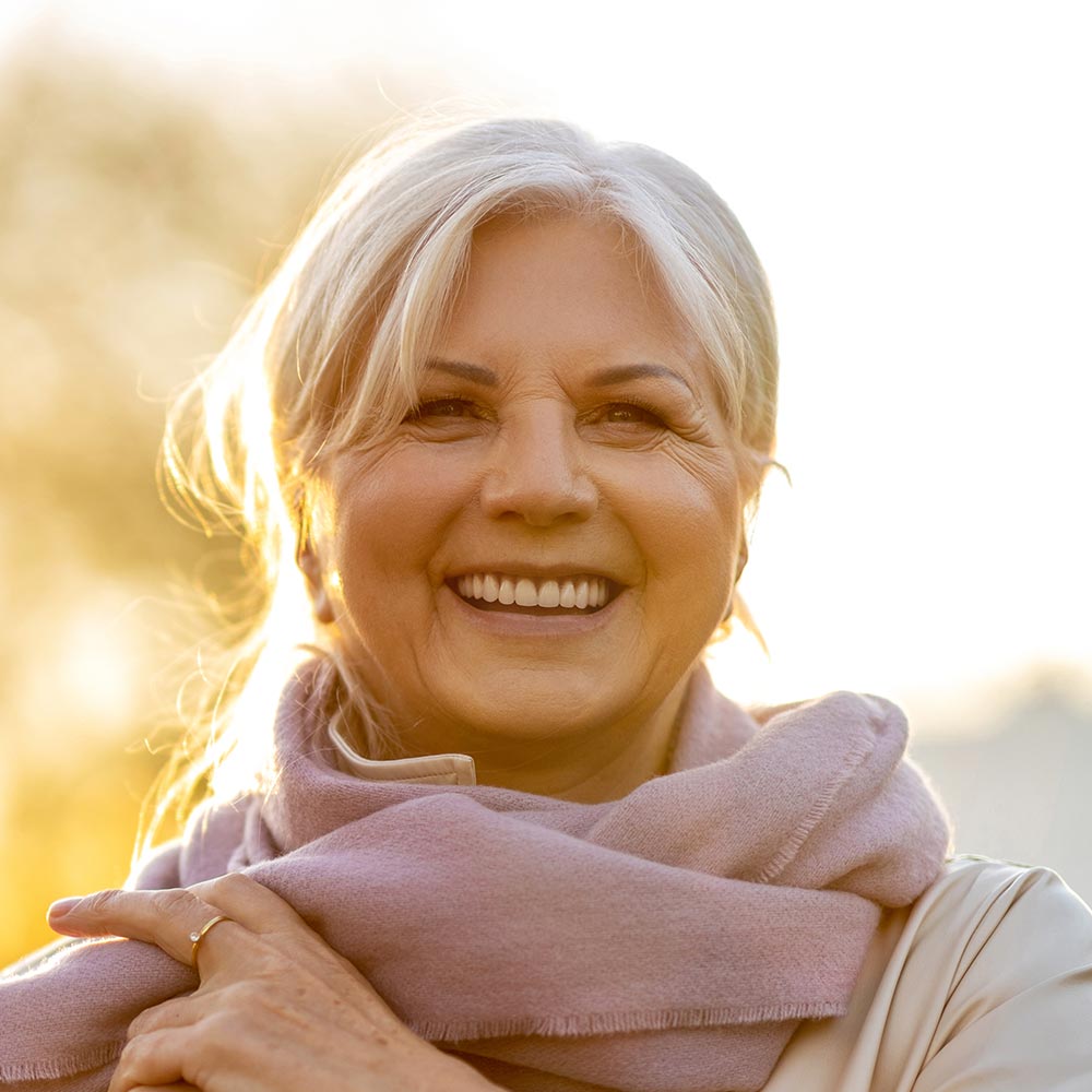 Older woman smiling