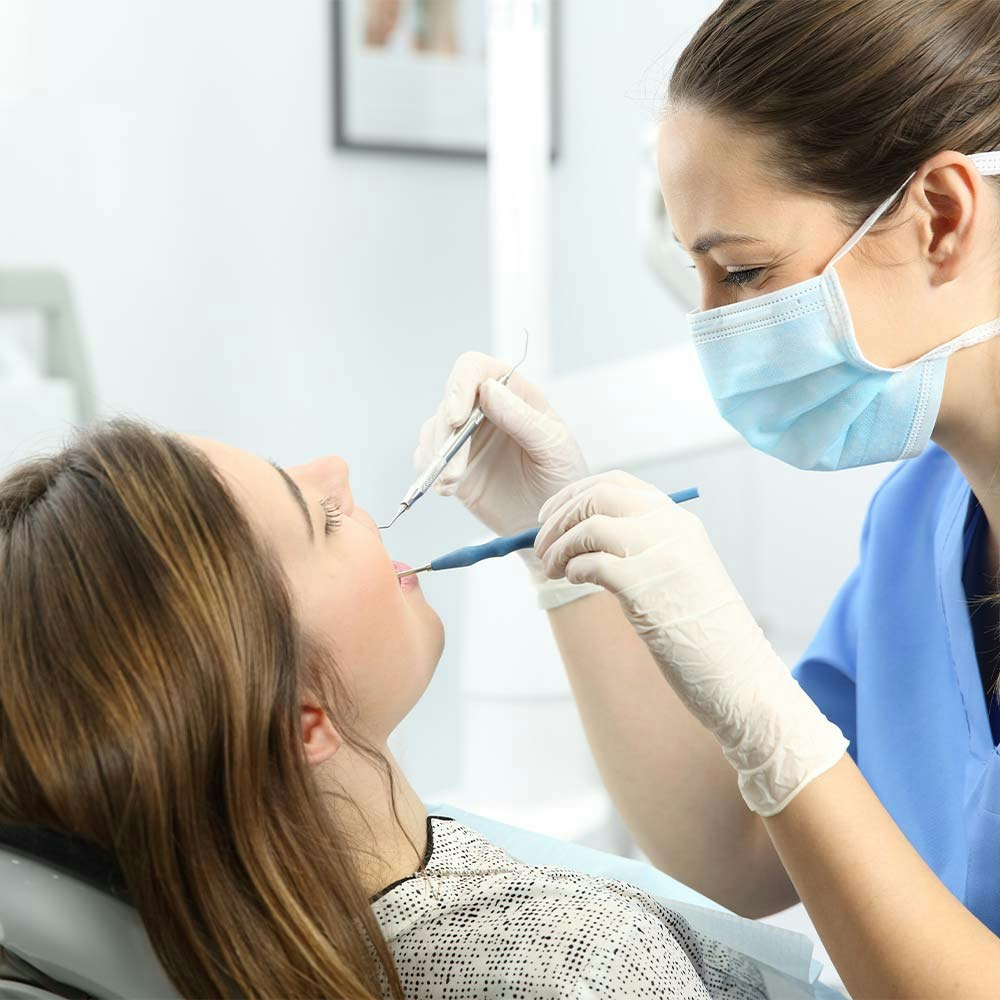dentist with patient