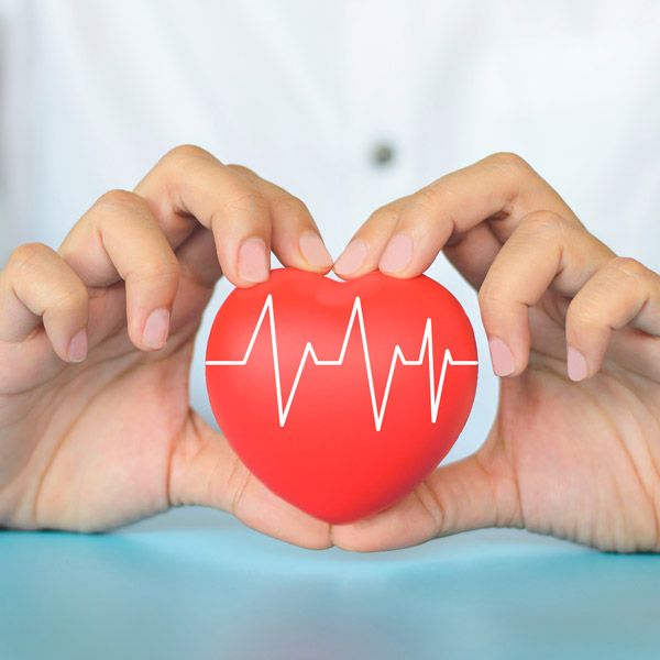 Heart with EKG readout