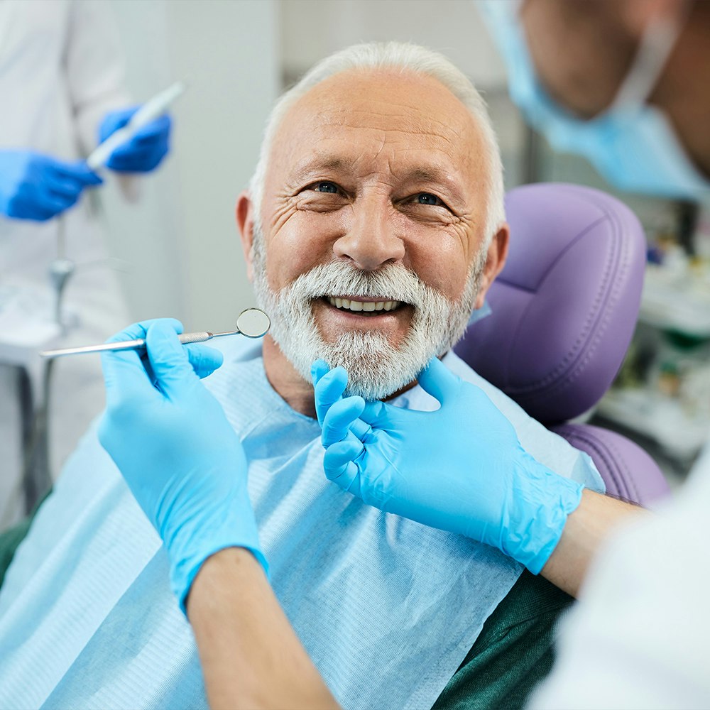 a man at a dental visit