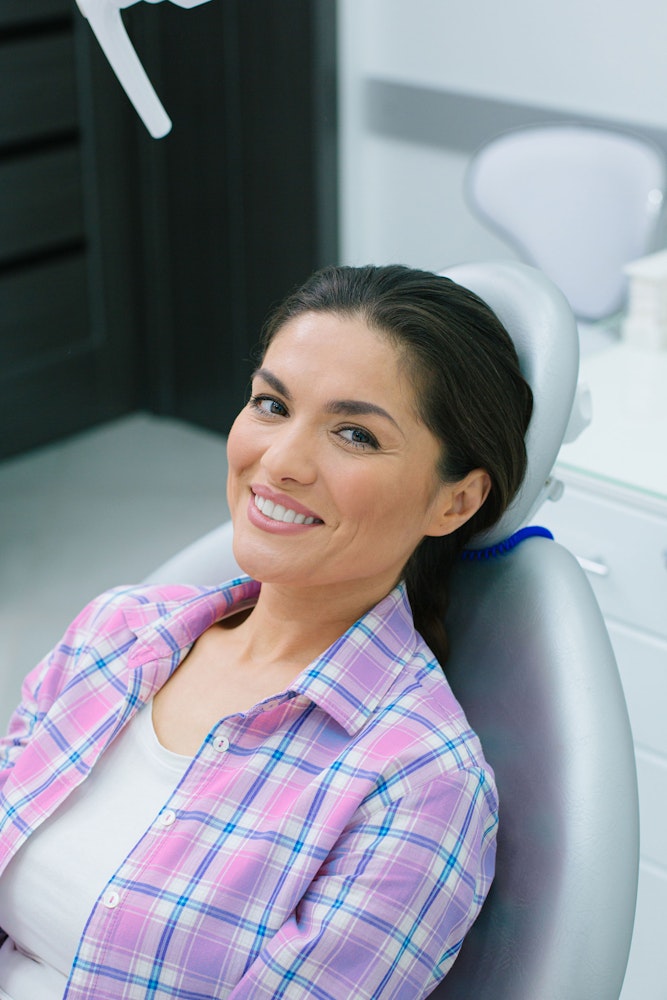 Smiling dental patient