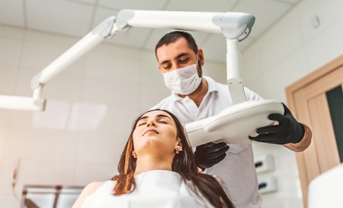 woman having x-rays taken