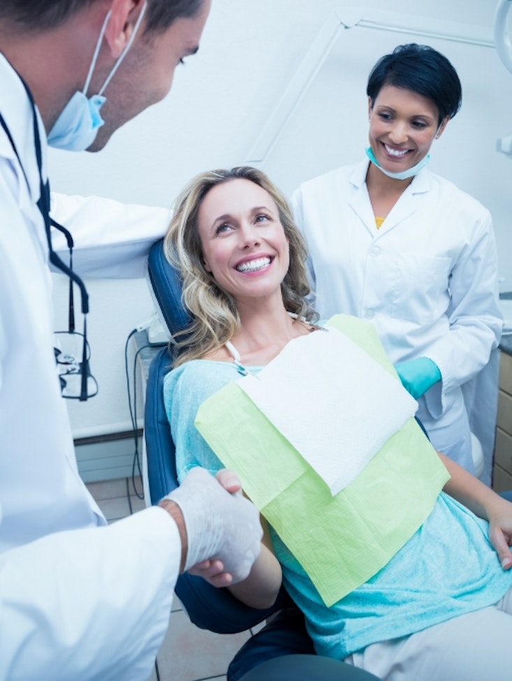Dental implant patient during check-up