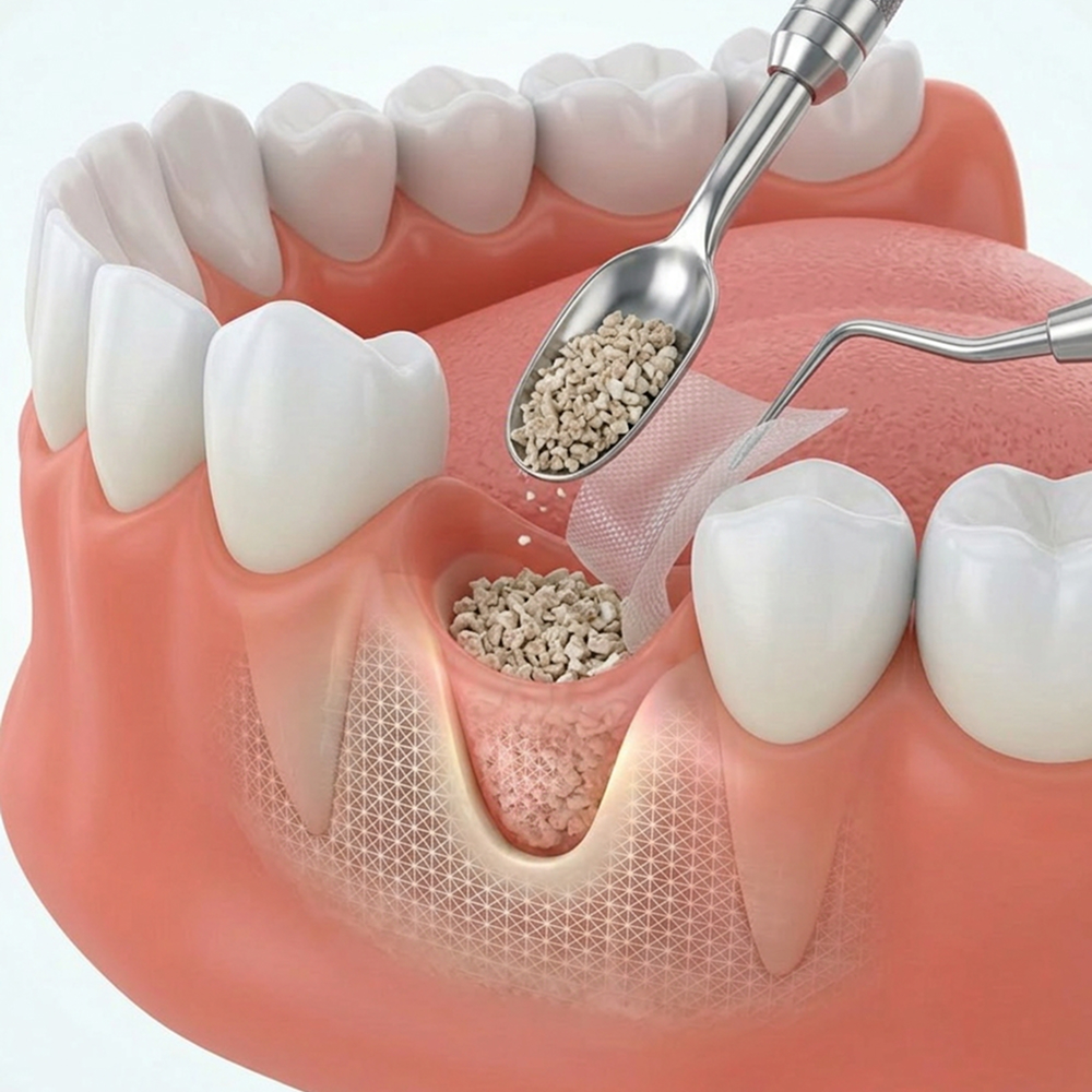 Bone grafting illustration