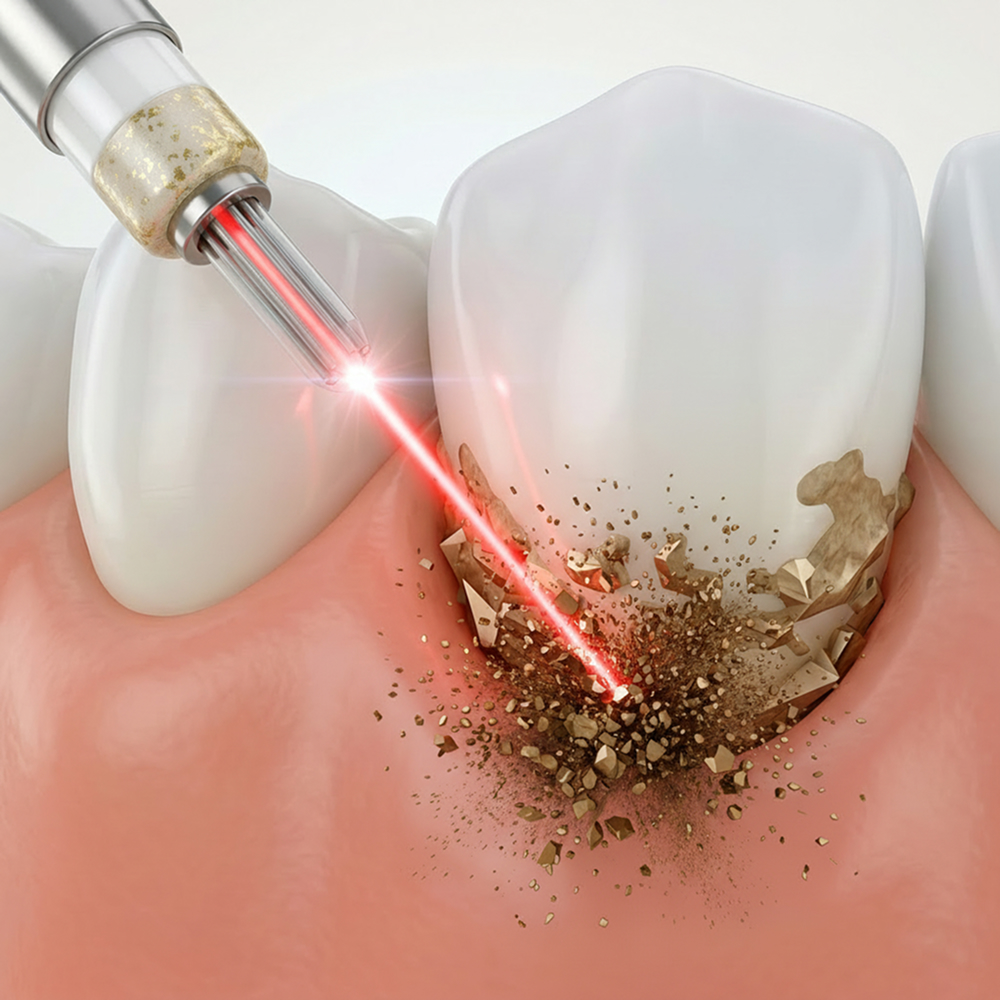 A render of laser dentistry