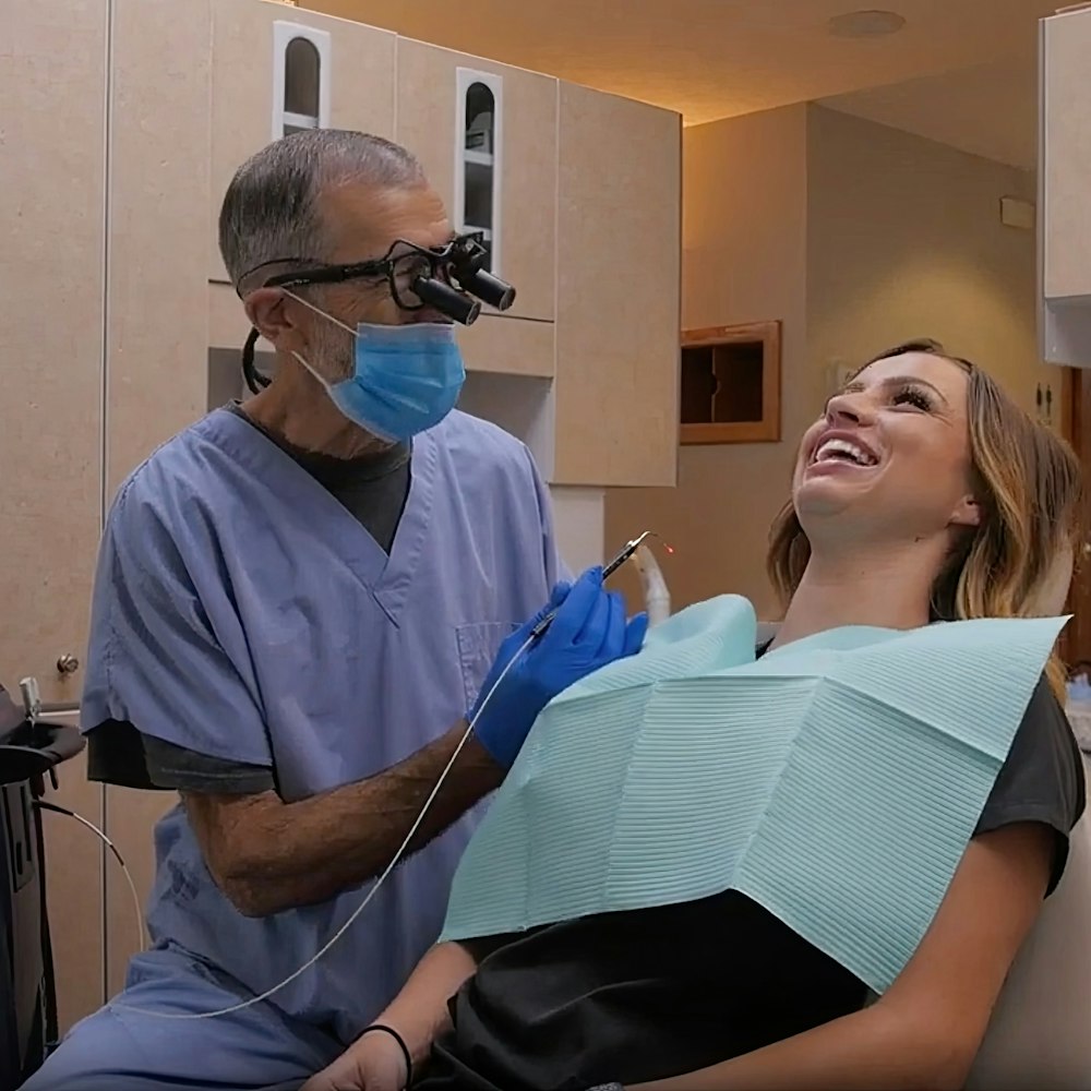dentist working on a patient