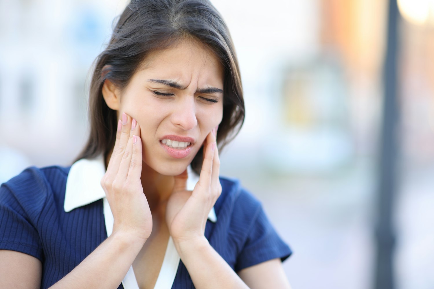Woman in dental pain