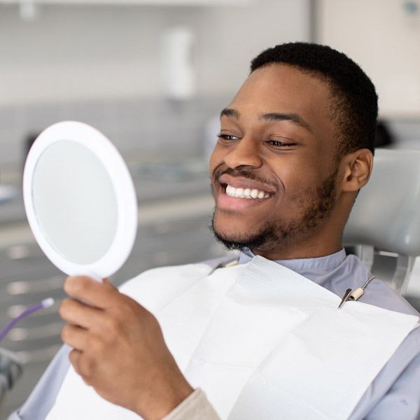 Man in dentist's chair