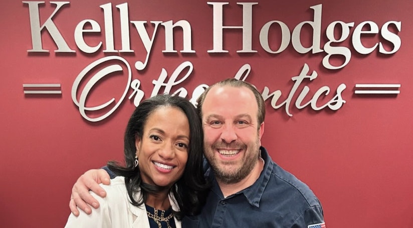 Dr. Kellyn Hodges with a smiling patient