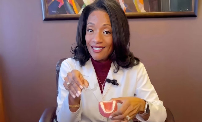 Dr. Hodges with an educational model