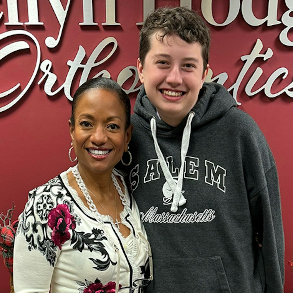 teen ortho patient with doctor