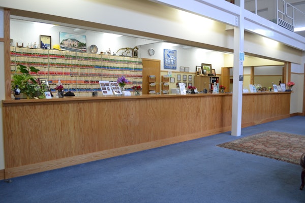 the front desk of our office